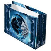 Twee majestueuze wolfskoppen groot cadeauzakje (Voorkant Gekanteld)