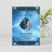 Twee majestueuze wolfskoppen kaart (Staand voorkant)