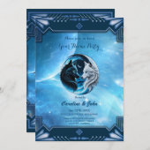 Twee majestueuze wolfskoppen kaart (Voorkant / Achterkant)