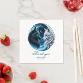 Twee majestueuze wolfskoppen servet (Insitu)