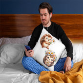 Twee Malse Romantische Bloemige Egel Koppel Worp K Kussen