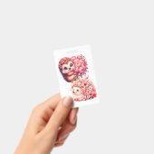 Twee malse Romantische Illustratie van een Egeltje Badge (Handheld)