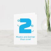 Twee mama's Dank je wel Bedankkaart (Voorkant)