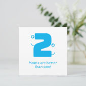 Twee mama's kaart (Staand voorkant)