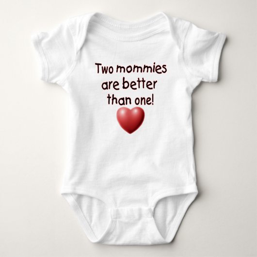 Twee mama's zijn beter dan één baby romper (Voorkant)