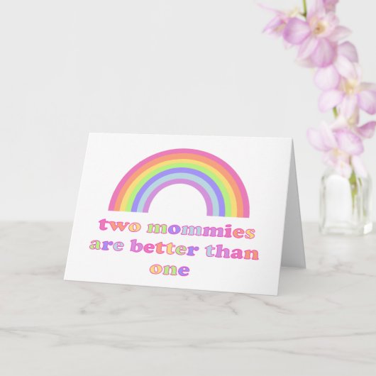 Twee mama's zijn beter dan één - Moederdag Kaart (Orchidee)