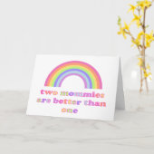 Twee mama's zijn beter dan één - Moederdag Kaart (Gele Bloem)