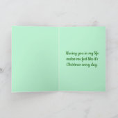 Twee man-deer voor de man-vrouw-kerstman kaart (Binnen)