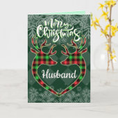 Twee man-deer voor de man-vrouw-kerstman kaart (Gele Bloem)