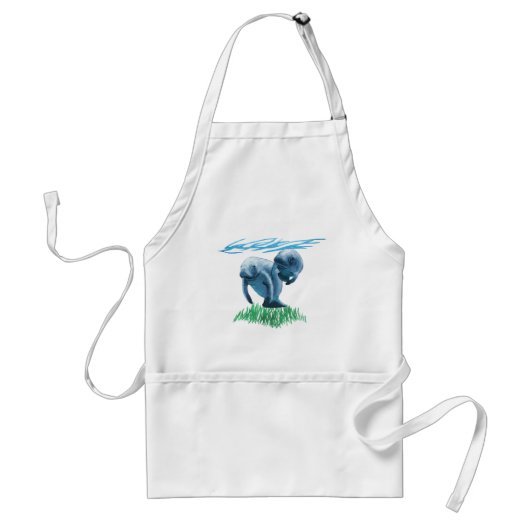 Twee Manatees Standaard Schort (Voorkant)