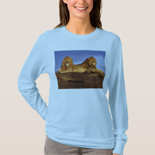 Twee mannelijke leeuwen T-shirt
