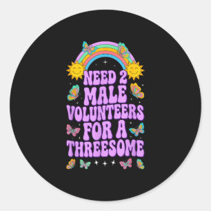 Twee mannelijke vrijwilligers gezocht voor regenbo ronde sticker