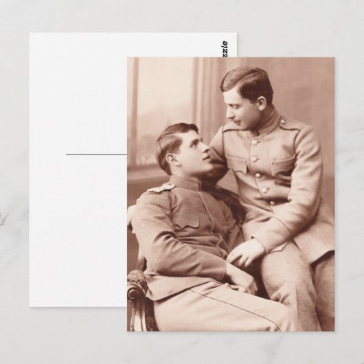 Twee Mannen Briefkaart (Voorkant / Achterkant)