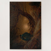 Twee Mannen Contemplating the Moon at Night Legpuzzel (Verticaal)