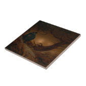 Twee Mannen Contemplating the Moon at Night Tegeltje (Zijkant)