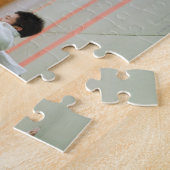 Twee Mannen die concurreren in een Judo Gelijke 3 Legpuzzel (Zijkant)