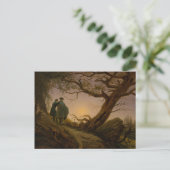 Twee Mannen die de maan overwegen Briefkaart (Staand voorkant)