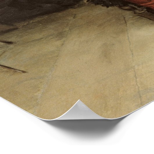 Twee Mannen die in een Tavern spreken Poster (Hoek)