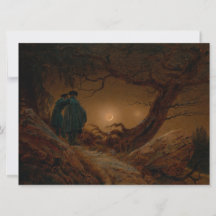 Twee mannen die 's nachts de maan beschouwen