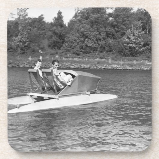 Twee Mannen Drankjes Onderzetter (Voorkant)