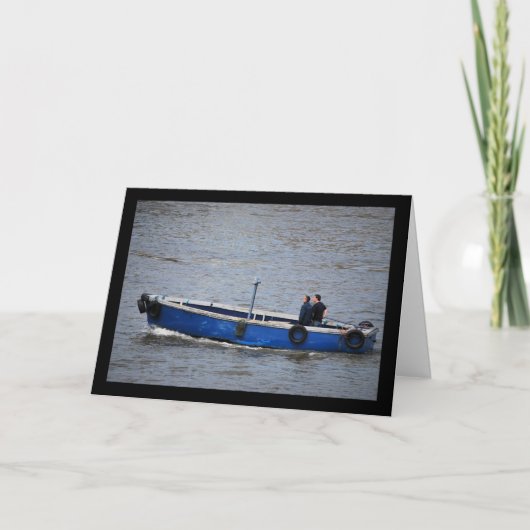 Twee Mannen en een Blauwe Boot Kaart (Voorkant)