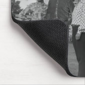 Twee mannen en twee vrouwen op een rodeo muismat (Hoek)