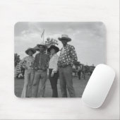 Twee mannen en twee vrouwen op een rodeo muismat (Met muis)