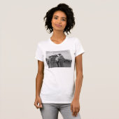 Twee mannen en twee vrouwen op een rodeo t-shirt (Voorkant volledig)