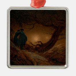 Twee Mannen Het licht van de maan bekijken bij nac Metalen Ornament