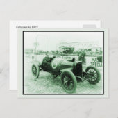 Twee mannen in antiek raceauto n° 6 Indy 500 Briefkaart (Voorkant / Achterkant)