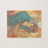 Twee Mannen in Ardent Gay Love Legpuzzel (Horizontaal)
