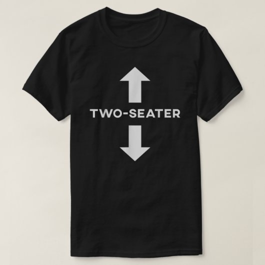 Twee Mannen in de serre Funny Two Seater Joke T-shirt (Design voorkant)