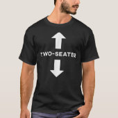 Twee Mannen in de serre Funny Two Seater Joke T-shirt (Voorkant)