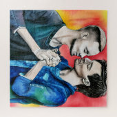 Twee Mannen in Liefde LGBTQ Legpuzzel (Horizontaal)
