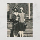 Twee mannen in slepen uit op de postkaart (Voorkant)