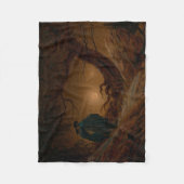 Twee Mannen Kijken naar de maan bij nacht Fleece Deken (Voorkant)