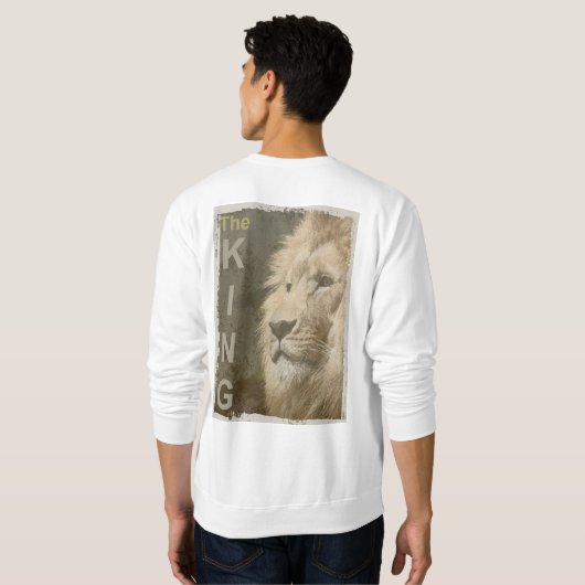 Twee Mannen Kledingkleding Mode Lion Trui (Achterkant volledig)