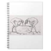 Twee Mannen komen samen, elk die de andere veronde Notitieboek (Voorkant)