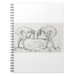 Twee Mannen komen samen, elk die de andere veronde Notitieboek