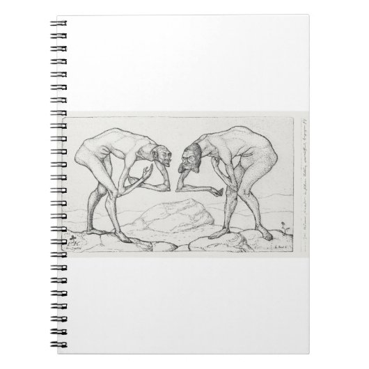 Twee Mannen komen samen, elk die de andere veronde Notitieboek (Voorkant)