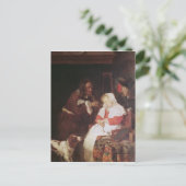 Twee Mannen met een slapende vrouw, c.1655-60 Briefkaart (Staand voorkant)