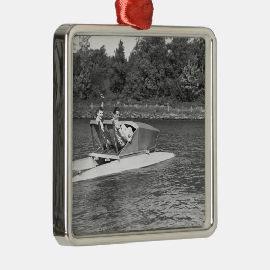 Twee Mannen Metalen Ornament (Rechts)