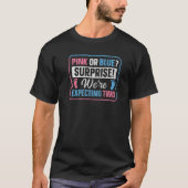 Twee mannen onthullen voor gender onthullen tweeli t-shirt (Voorkant)