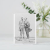 Twee Mannen op Rocks Briefkaart (Staand voorkant)