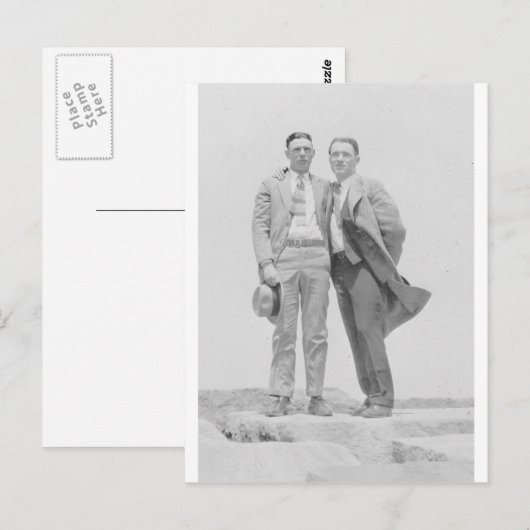 Twee Mannen op Rocks Briefkaart (Voorkant / Achterkant)