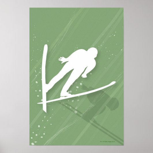 Twee Mannen Ski Jumping Poster (Voorkant)