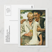 Twee Mannen van Richard Schaupp Fine Art Gay Briefkaart (Voorkant / Achterkant)