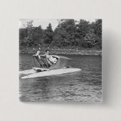 Twee Mannen Vierkante Button 5,1 Cm (Voorkant)