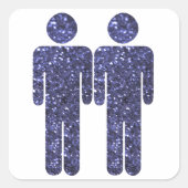 Twee Mannen Vierkante Sticker (Voorkant)