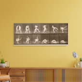 Twee Mannen Wrestling, bord 347 uit 'Animal Locomo Canvas Afdruk (Insitu (Woonkamer))